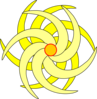 Yellow Spiral Flower Clip Art
